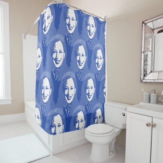 RIDEAUX DE DOUCHE KAMALA HARRIS (En situation)