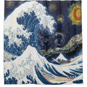 Rideaux De Douche Kanagawa Waves, Motif d'art japonais (Devant)