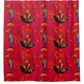 Rideaux De Douche Kandinsky Rouge Noir Art Abstrait (Devant)