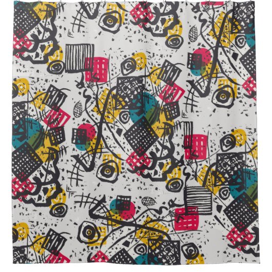 Rideaux De Douche Kandinsky Small Worlds V Classic Abstrait (Devant)