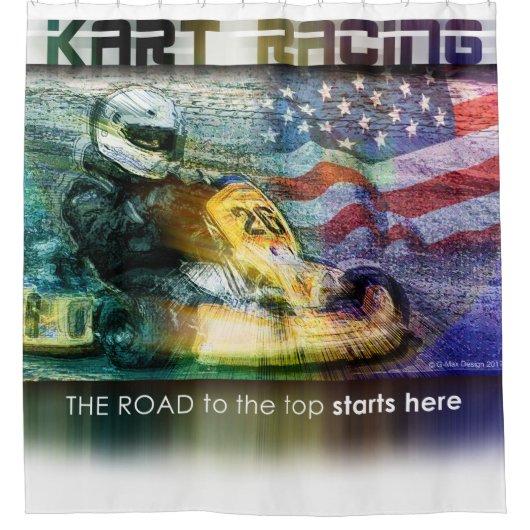 Rideaux De Douche Karting Américain (Devant)