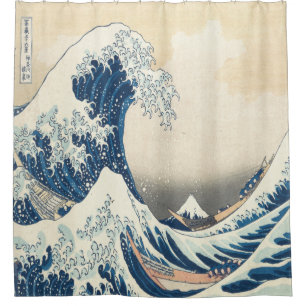 Rideaux De Douche Katsushika Hokusai, La Grande Vague au large de Ka