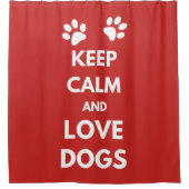 Rideaux De Douche Keep calm and love dogs (Devant)
