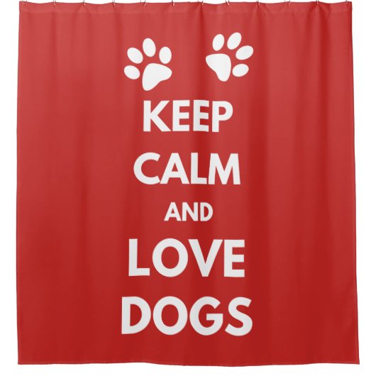 Rideaux De Douche Keep calm and love dogs (Devant)