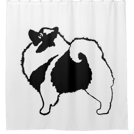 Rideaux De Douche Keeshond Graphics - Cute Original Chig Art (Devant)
