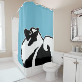 Rideaux De Douche Keeshond Graphics - Cute Original Chig Art (En situation)
