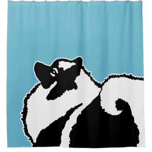 Rideaux De Douche Keeshond Graphics - Cute Original Chig Art (Devant)