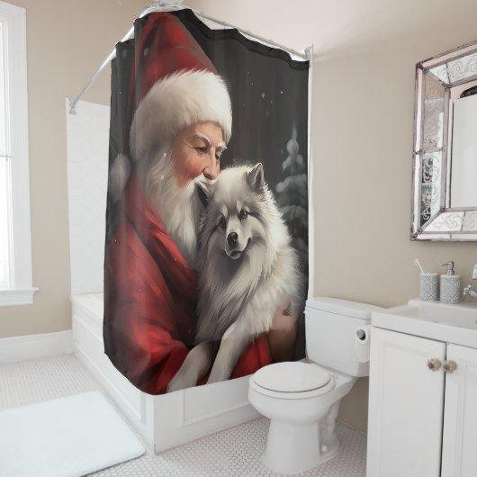 Rideaux De Douche Keeshony Avec Noël Festif Du Père Noël (En situation)