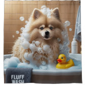 Rideaux De Douche Keeshony Sloppy Sleepy mignon drôle (Devant)