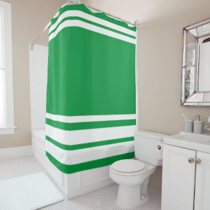 Rideaux De Douche Kelly Green : Lignes modernes en blanc