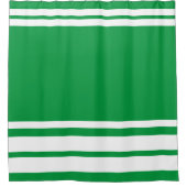 Rideaux De Douche Kelly Green : Lignes modernes en blanc (Devant)