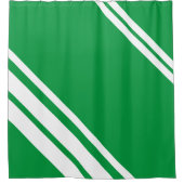 Rideaux De Douche Kelly Green : Lignes modernes en blanc (Devant)