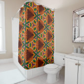 Rideaux De Douche Kente Géométrie Keanza Afrocentric (En situation)