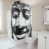 Rideaux De Douche Khmer Stone Face ... Temple de Bayon, Cambodge (En situation)