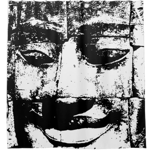 Rideaux De Douche Khmer Stone Face ... Temple de Bayon, Cambodge (Devant)