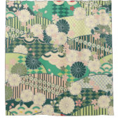 Rideaux De Douche Kimono japonais japonais rose antique Flore (Devant)