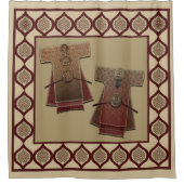 Rideaux De Douche Kimonos Gold et Red Bath (Devant)