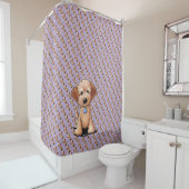 Rideaux De Douche KiniArt mini Goldendoodle (En situation)