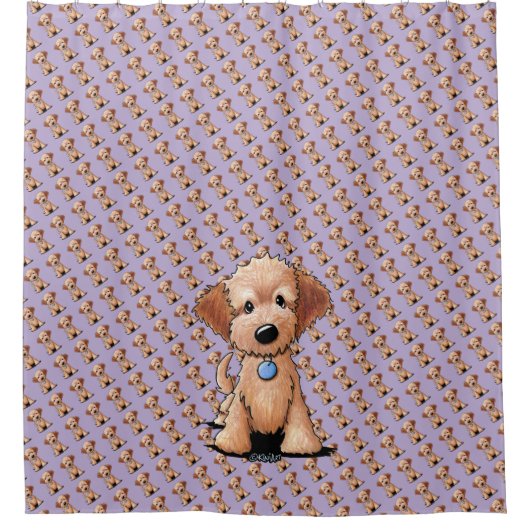 Rideaux De Douche KiniArt mini Goldendoodle (Devant)