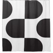 Rideaux De Douche Kismet noir & blanc (Devant)