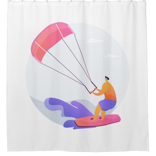 Rideaux De Douche Kiteboarder kitesurfer (Devant)