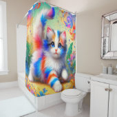 Rideaux De Douche Kitten Art (En situation)