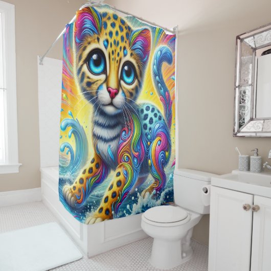 Rideaux De Douche Kitten Art (En situation)