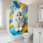 Rideaux De Douche Kitten Art (En situation)