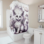 Rideaux De Douche Kitten Art (En situation)