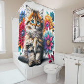 Rideaux De Douche Kitten Art (En situation)