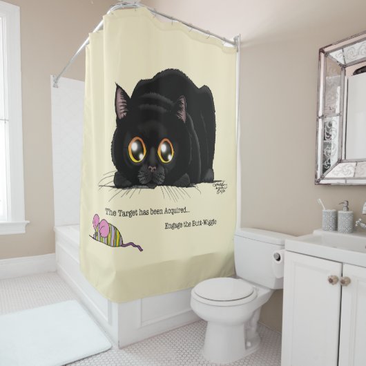 Rideaux De Douche Kitty Butt-Wiggle (En situation)