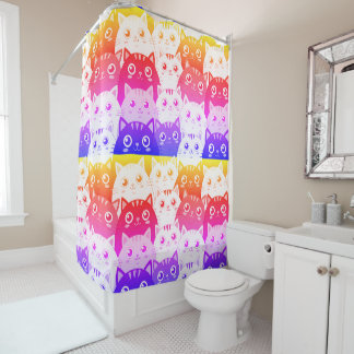 Rideaux De Douche Kitty Kat Kaleidoscope