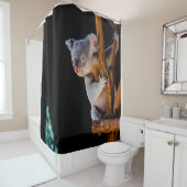 Rideaux De Douche Koala Cute en gris arbre (En situation)