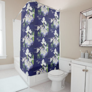 Rideaux De Douche Kogyo Tsukioka Irises, Art Fleur Japonais