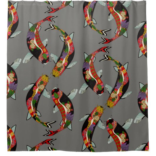 Rideaux De Douche koi métallique (Devant)