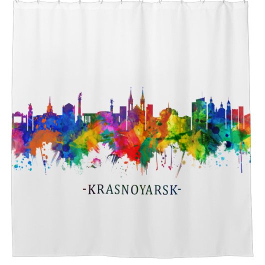 Rideaux De Douche Krasnoïarsk Russie Skyline (Devant)