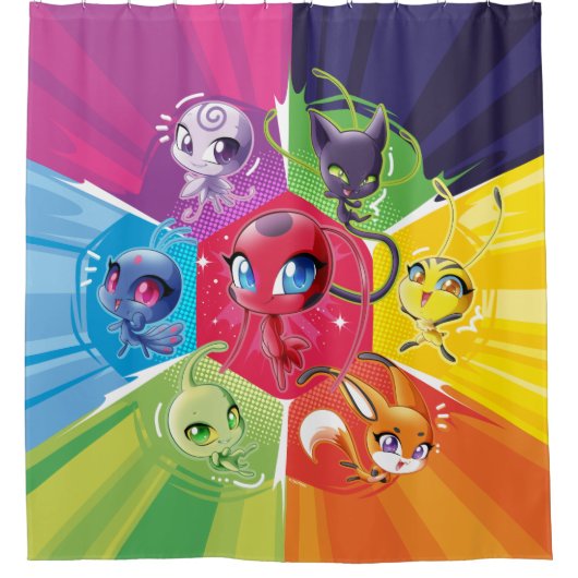 Rideaux De Douche Kwamis coloré (Devant)