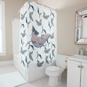 Rideaux De Douche La Baleine nage