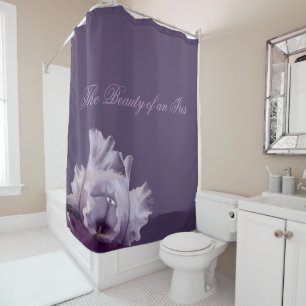 Rideaux De Douche La beauté d'un Iris mauve