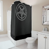 Rideaux De Douche La chambre rituelle satanique drapent (En situation)