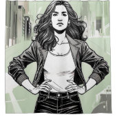 RIDEAUX DE DOUCHE "LA CHICA BRAVA" SHOWER CURTAIN - FIERCE (Devant)