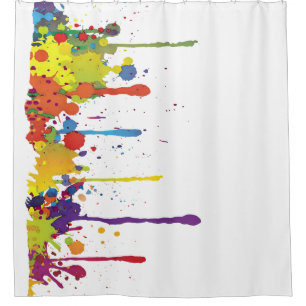 Rideaux De Douche La COULEUR DRÔLE éclabousse II + votre backgr. e