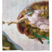 Rideaux De Douche La Création d'Adam (détail), Michel-Ange (Devant)