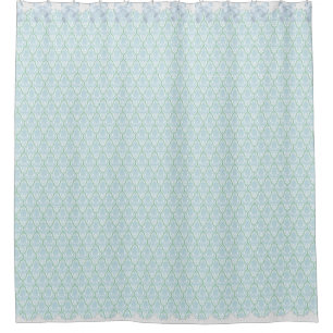 Rideaux De Douche La damassé bleue et turquoise chic minable W