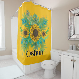 Rideaux De Douche La déesse d'Oshun Tournesols