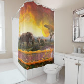 Rideaux De Douche La famille des éléphants Les liens qui Cravate (En situation)