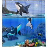 Rideaux De Douche La famille d'orque (Devant)