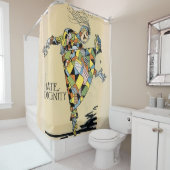 Rideaux De Douche « La fille en patchwork déteste la dignité » de Jo (En situation)
