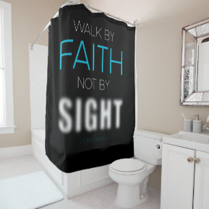 Rideaux De Douche La foi chrétienne et la marche à pied by Faith N
