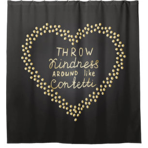 Rideaux De Douche La gentillesse de jet aiment autour des confettis